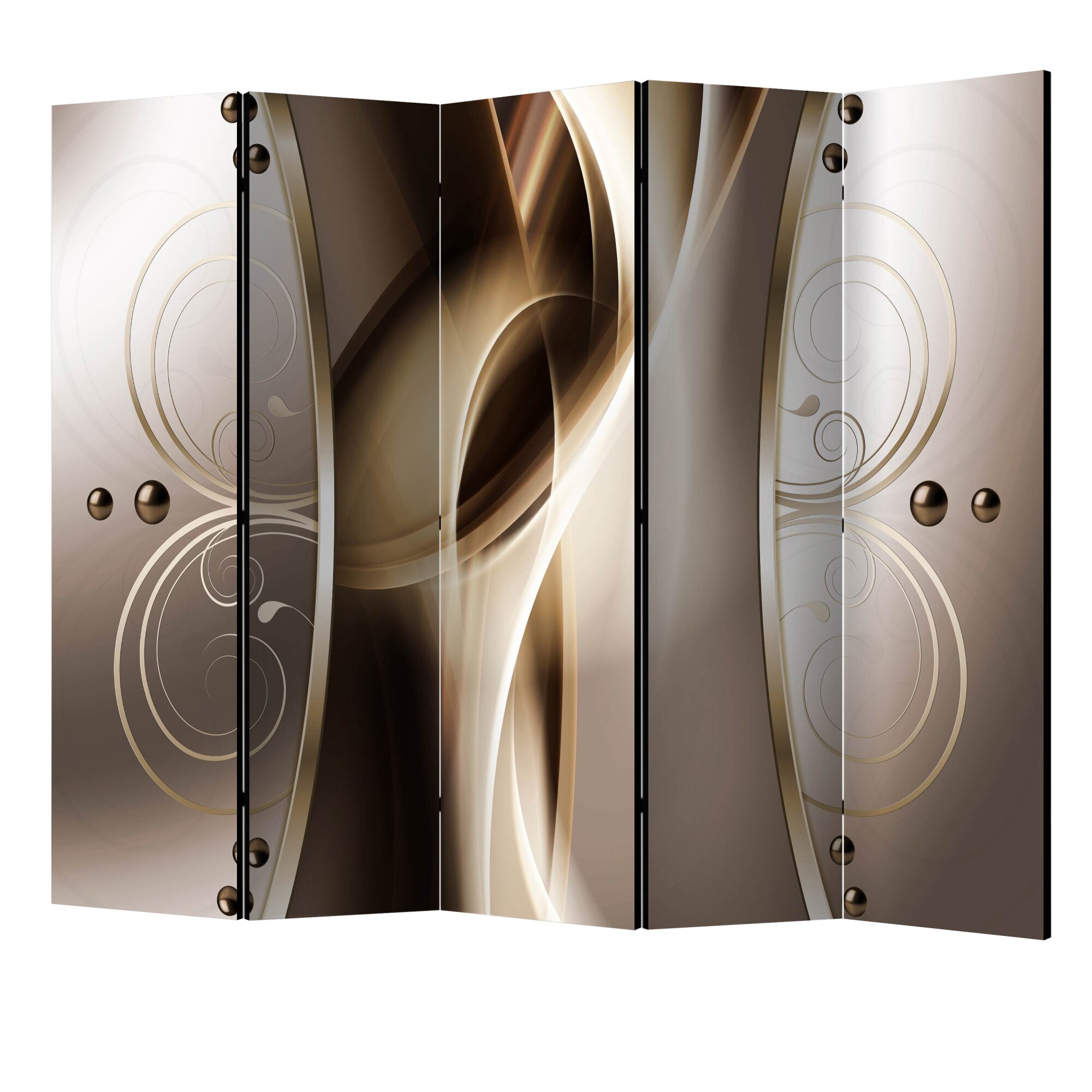 Paravan din 5 parti - Delicatete de caramel II - 225 x 172 cm