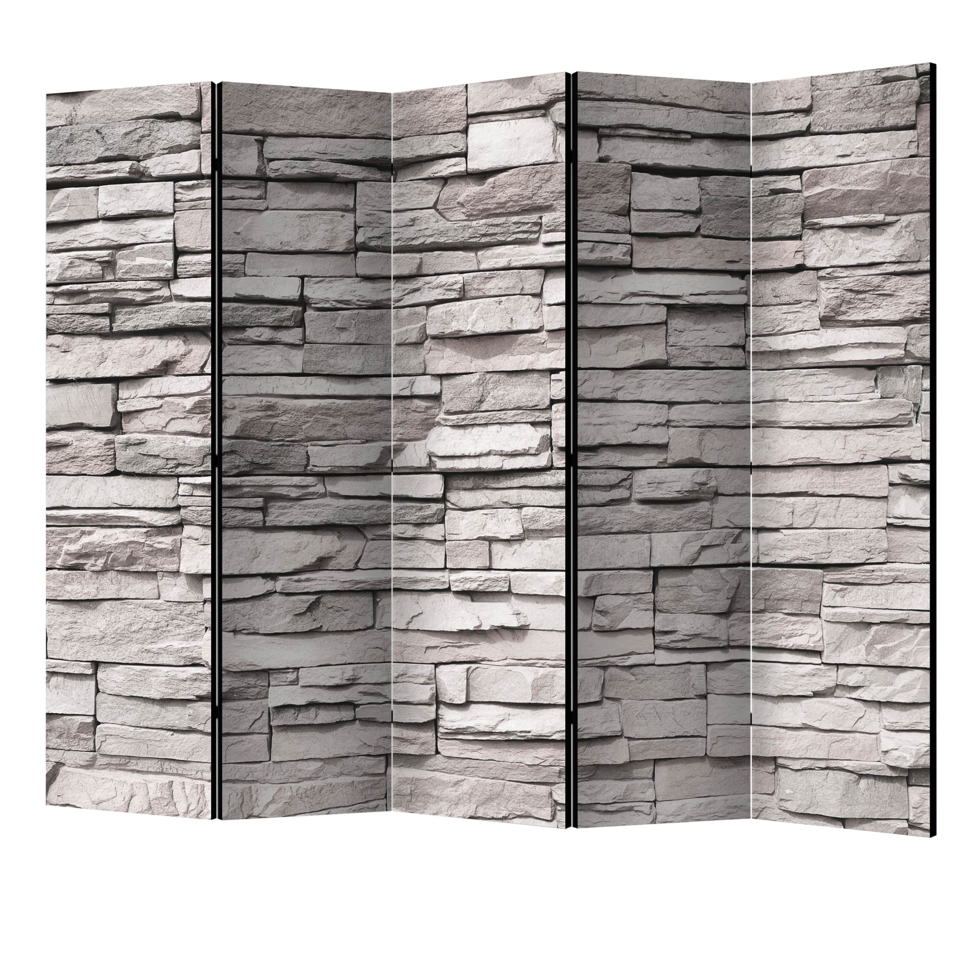 Paravan din 5 parti - Stony elegance II - 225 x 172 cm