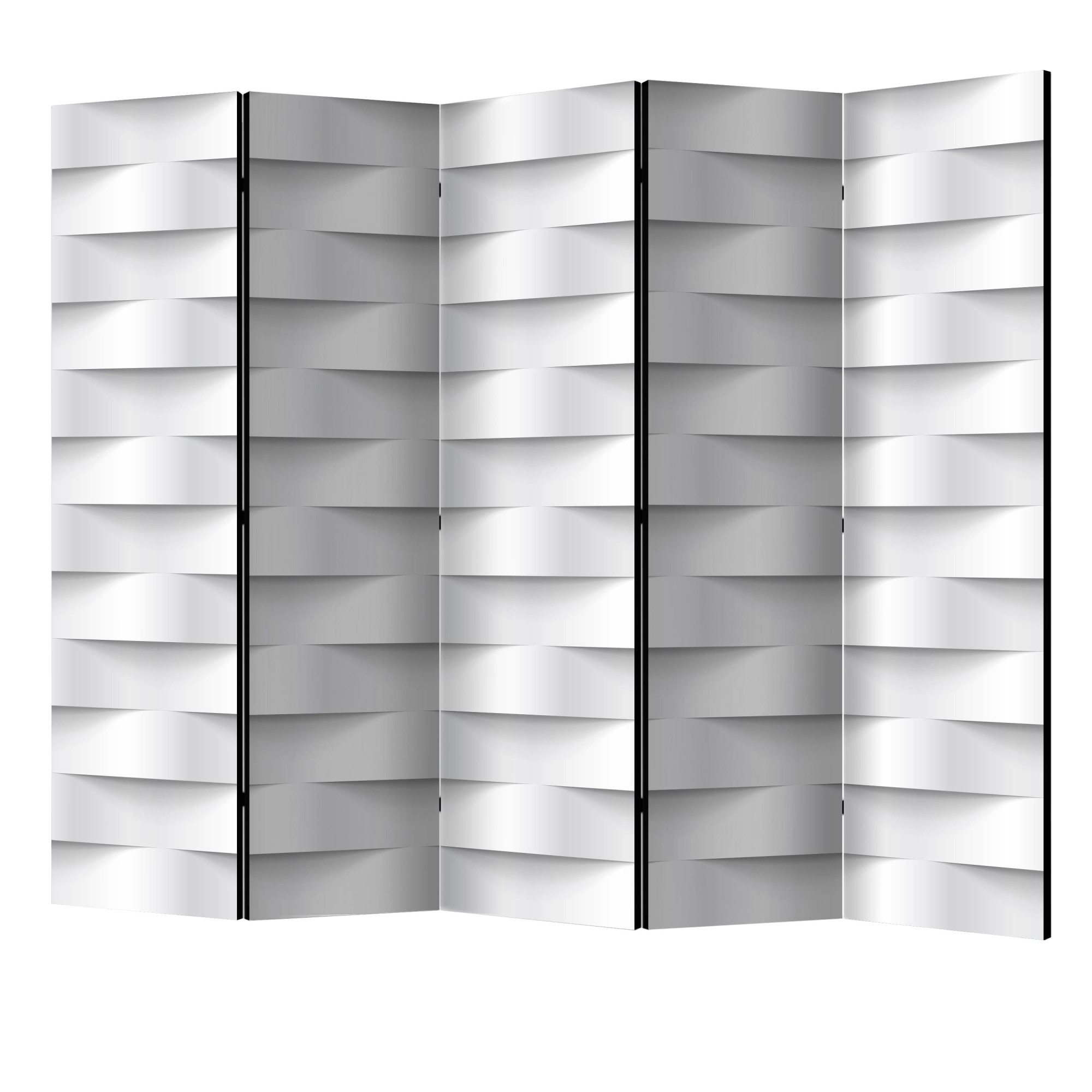 Paravan din 5 parti - White illusion II - 225 x 172 cm