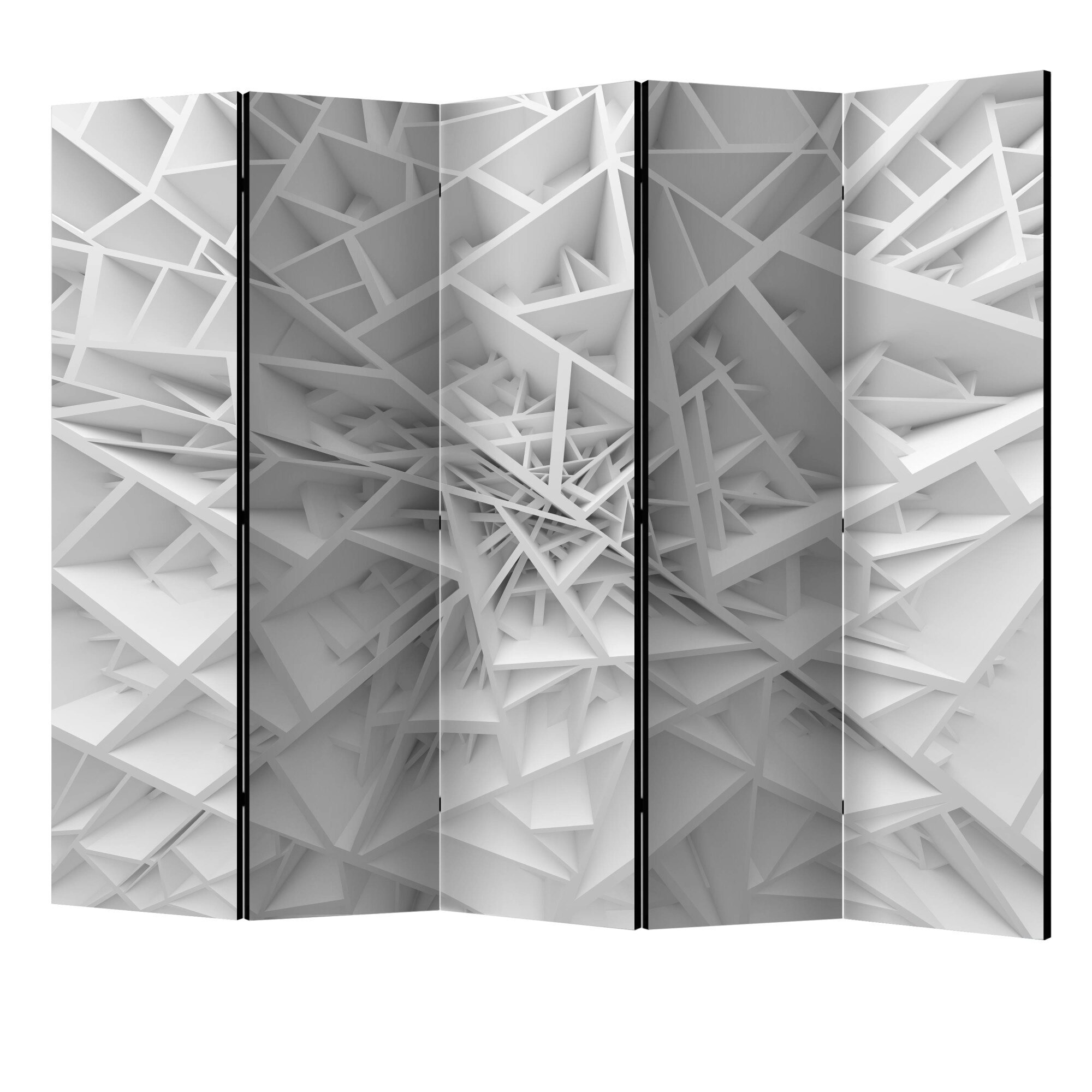 Paravan din 5 parti - White spider's web II - 225 x 172 cm