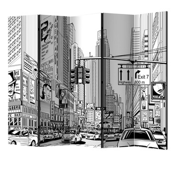 Paravan din 5 parti - Strada din orasul new york II - 225 x 172 cm Paravan din 5 parti - Strada din orasul new york II - 225 x 172 cm