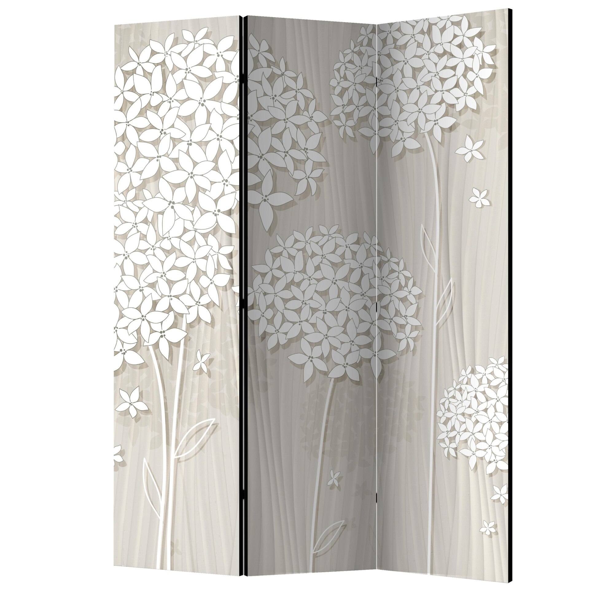 Paravan din 3 parti - Crema daintiness - 135 x 172 cm