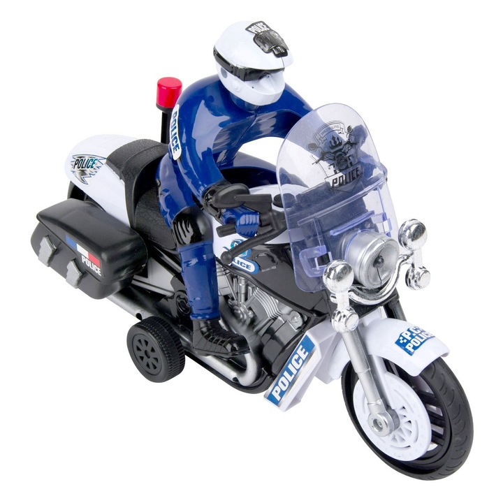 Rendőrségi motorkerékpár sofőrrel, Marbest Grand Shop, 35 cm