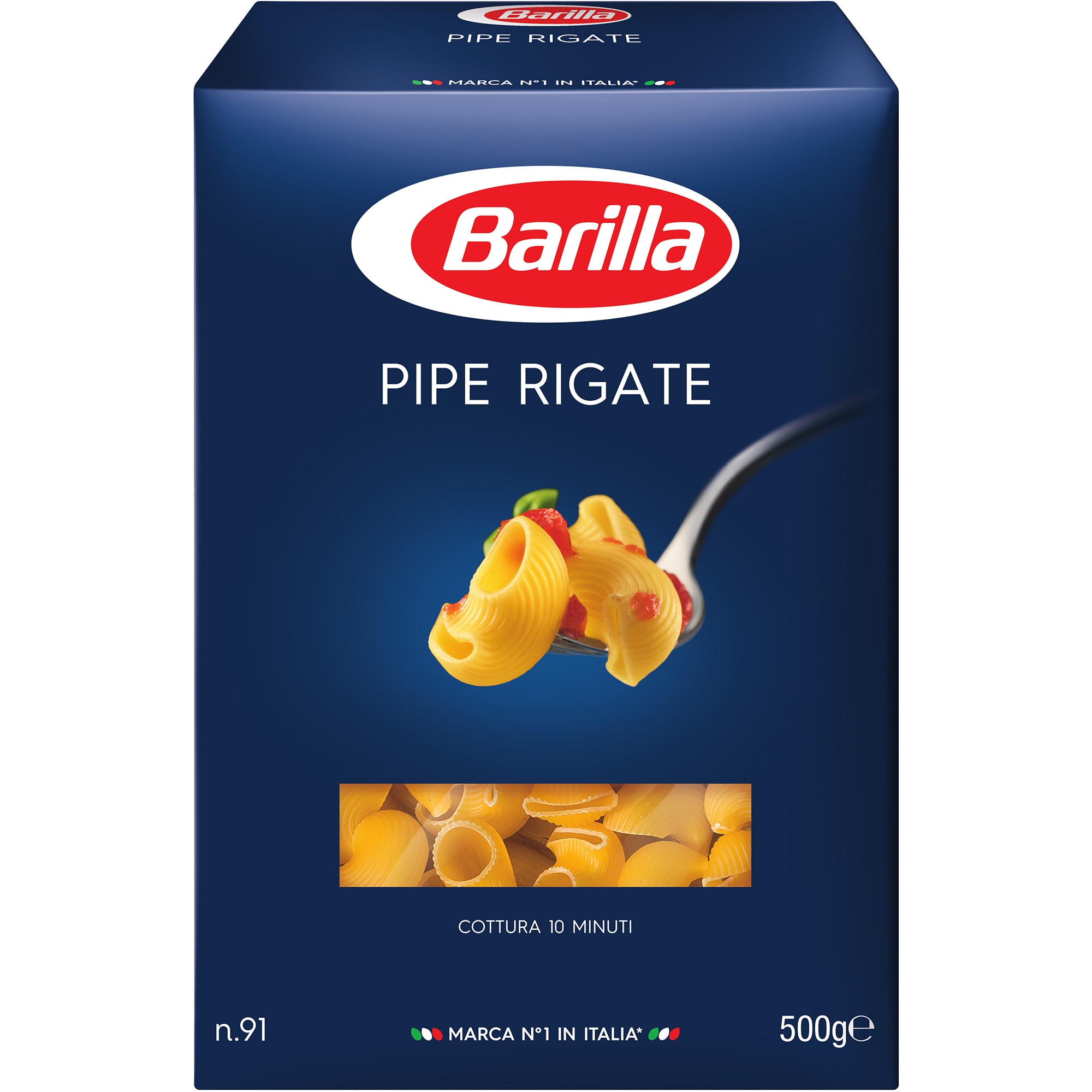 Paste scurte pipe rigate n91 Barilla, 500g