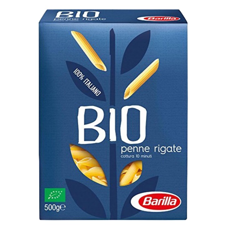 Paste scurte penne rigate Barilla Bio, 500g