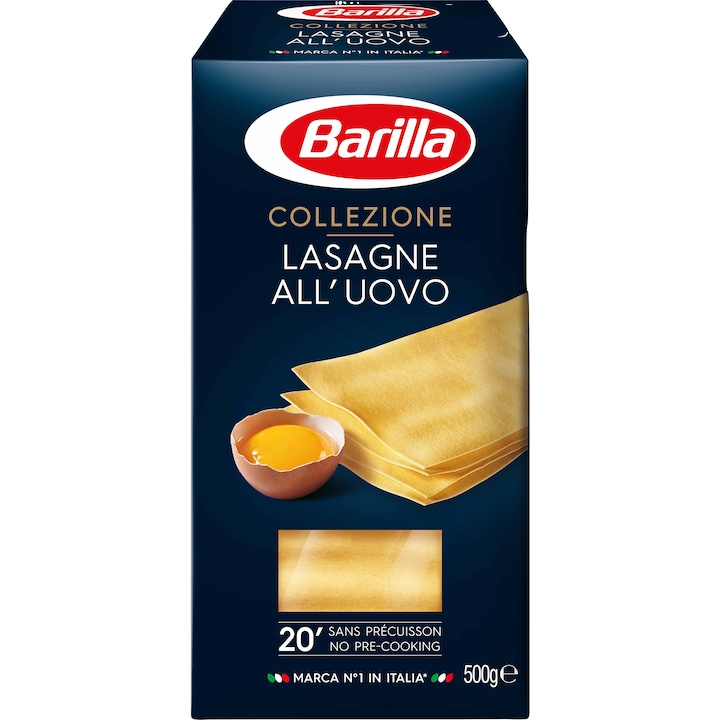 Paste scurte cu ou lasagna Barilla, 500g