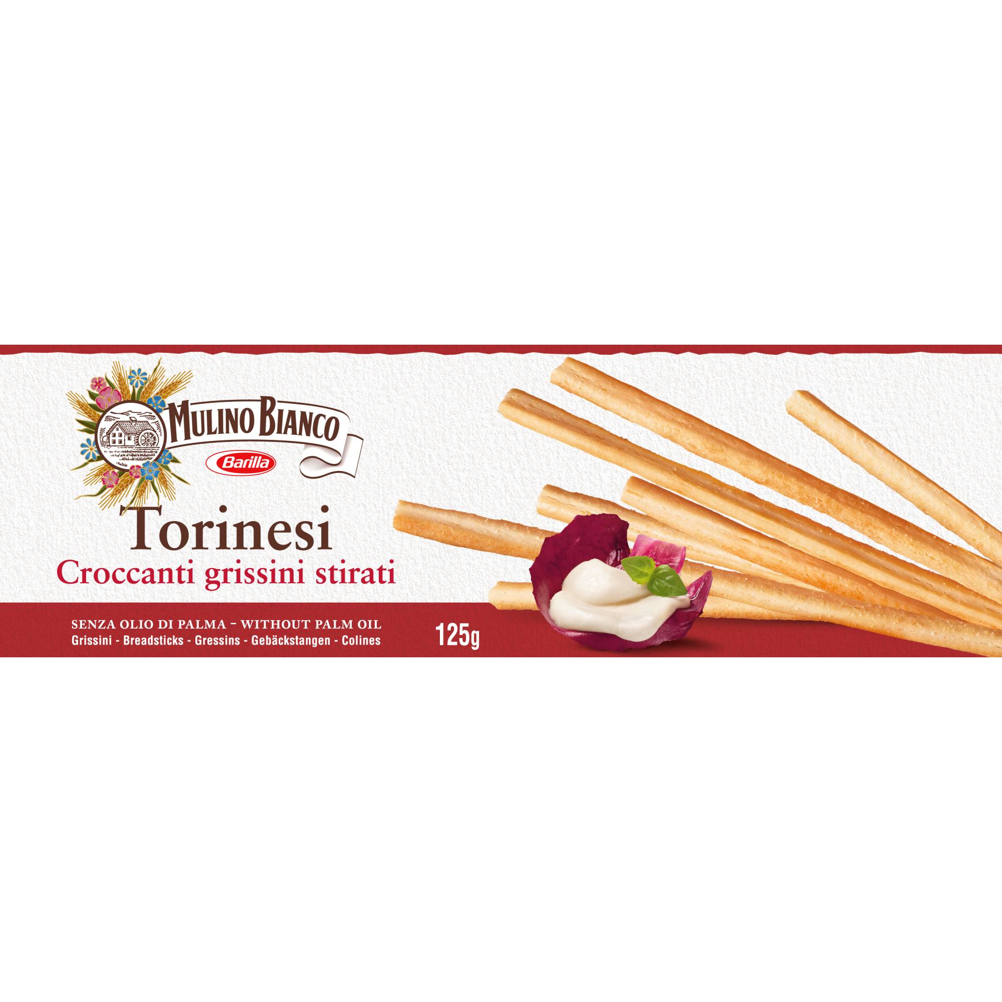 Grisine cu ulei de floarea-soarelui torinesi Mulino Bianco, 125g