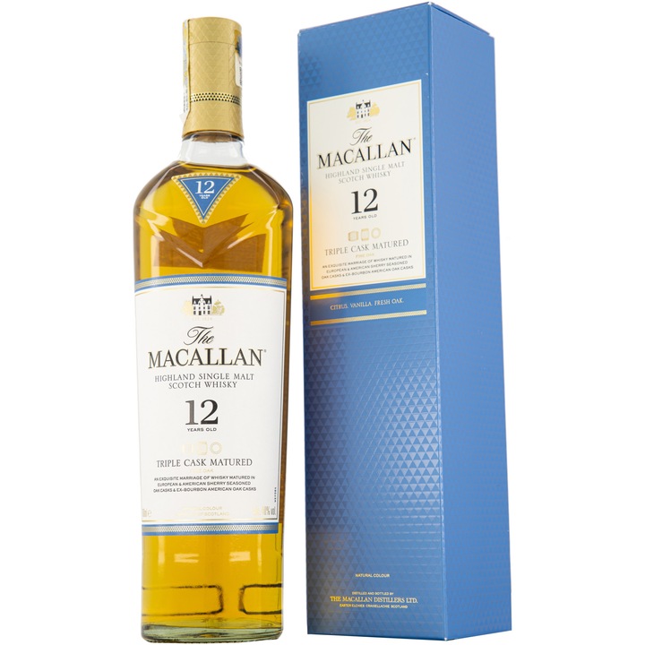 Whisky Macallan Triple Cask 12YO, Single Malt 40%, 0.7l