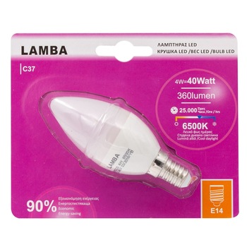 Bec LED E14 4W (C37), A + Bec LED E14 4W (C37), A +