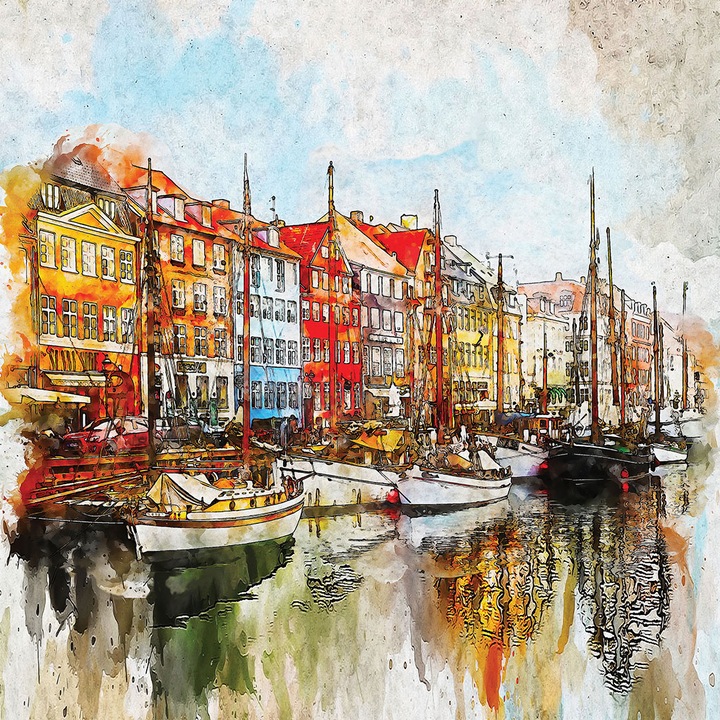 Стъклен панел за кухня Octopus, защита на печка, против пръски, стъкло 6мм, UV печат, щампован Многоцветен, 600ммx600мм oct132-60x60