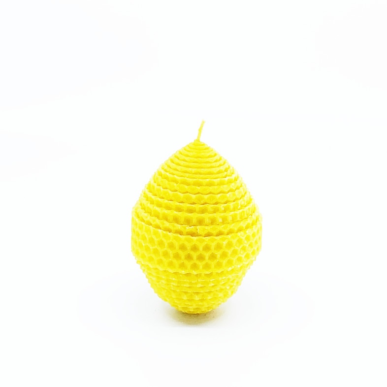 Lumanare naturala din ceara de albine Ou H9 cm