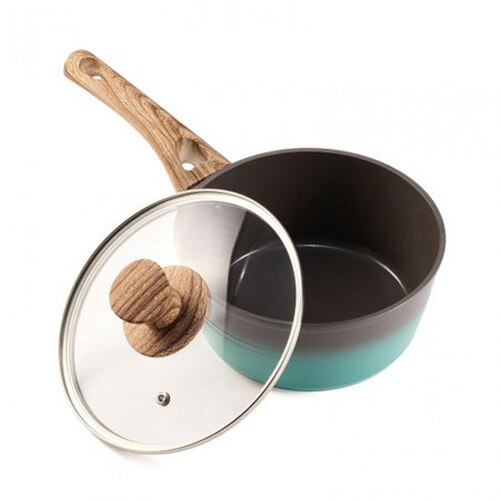 Caserola Cooking by Heinner Green Nature, cu capac, aluminiu, inductie, 18 x 8 cm, 1.5 L