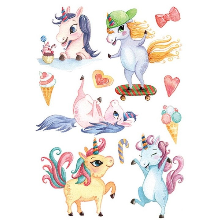 Tatuaj temporar- Happy unicorn, Posh Tattoos Romania