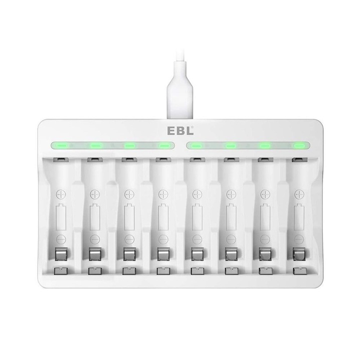 Incarcator rapid pentru 1-8 acumulatori AA, AAA / Ni-Mh,Ni-Cd / EBL C9010N
