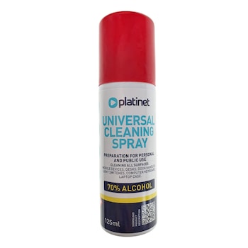 Spray de curatare cu 70% Alcool, Platinet 45315, uz universal, 125ml Spray de curatare cu 70% Alcool, Platinet 45315, uz universal, 125ml