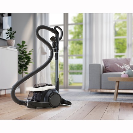 Aspirator fara sac Electrolux Pure C9 PC91-ALRG, 650 W,Clasa A+, 1,6L, filtrare in 7 trepte, telecomanda, filtre lavabile, perie FlowMotion cu Led-uri, Soft White