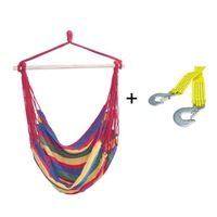 set hamac brazilian tip scaun capacitate 120kg multicolor  franghie suspendare hamac lungime 3 m carlige prindere metal imagen 59_0_
0
