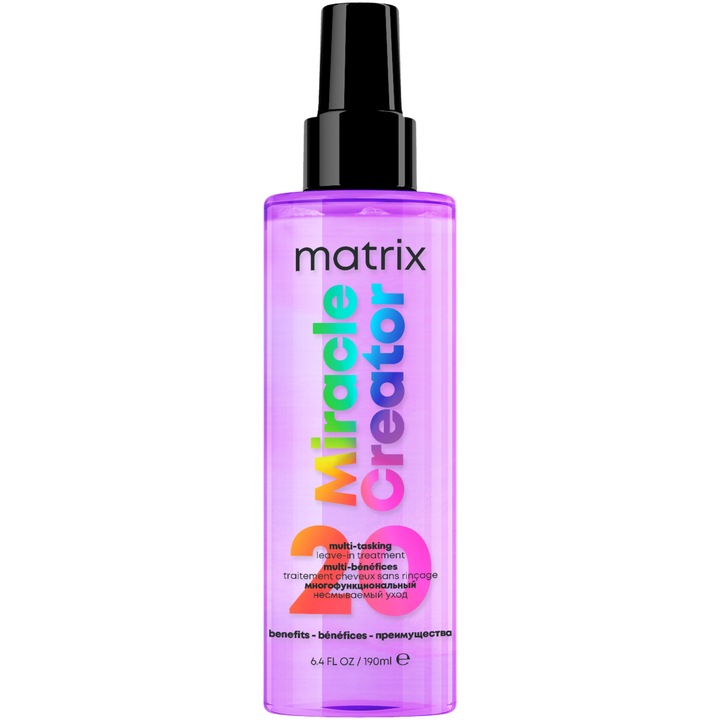 Spray de par Matrix Total Results Miracle Creator 20 fara clatire, multifunctional cu 20 de beneficii, 190 ml