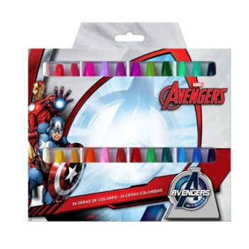 Set creioane cerate Avengers, 24 bucati Creioane cerate Set creioane cerate Avengers, 24 bucati Creioane cerate