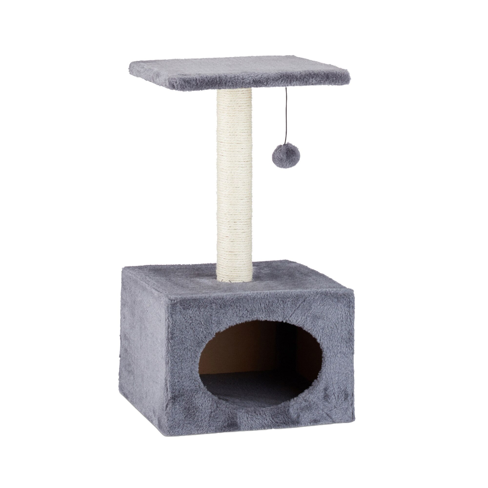 Ansamblu joaca pentru pisici, Atina, sisal, gri, Relaxdays