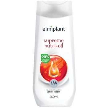 Lotiune de corp Elmiplant Supreme Nutri Oil pentru piele foarte uscata, 250 ml Lotiune de corp Elmiplant Supreme Nutri Oil pentru piele foarte uscata, 250 ml