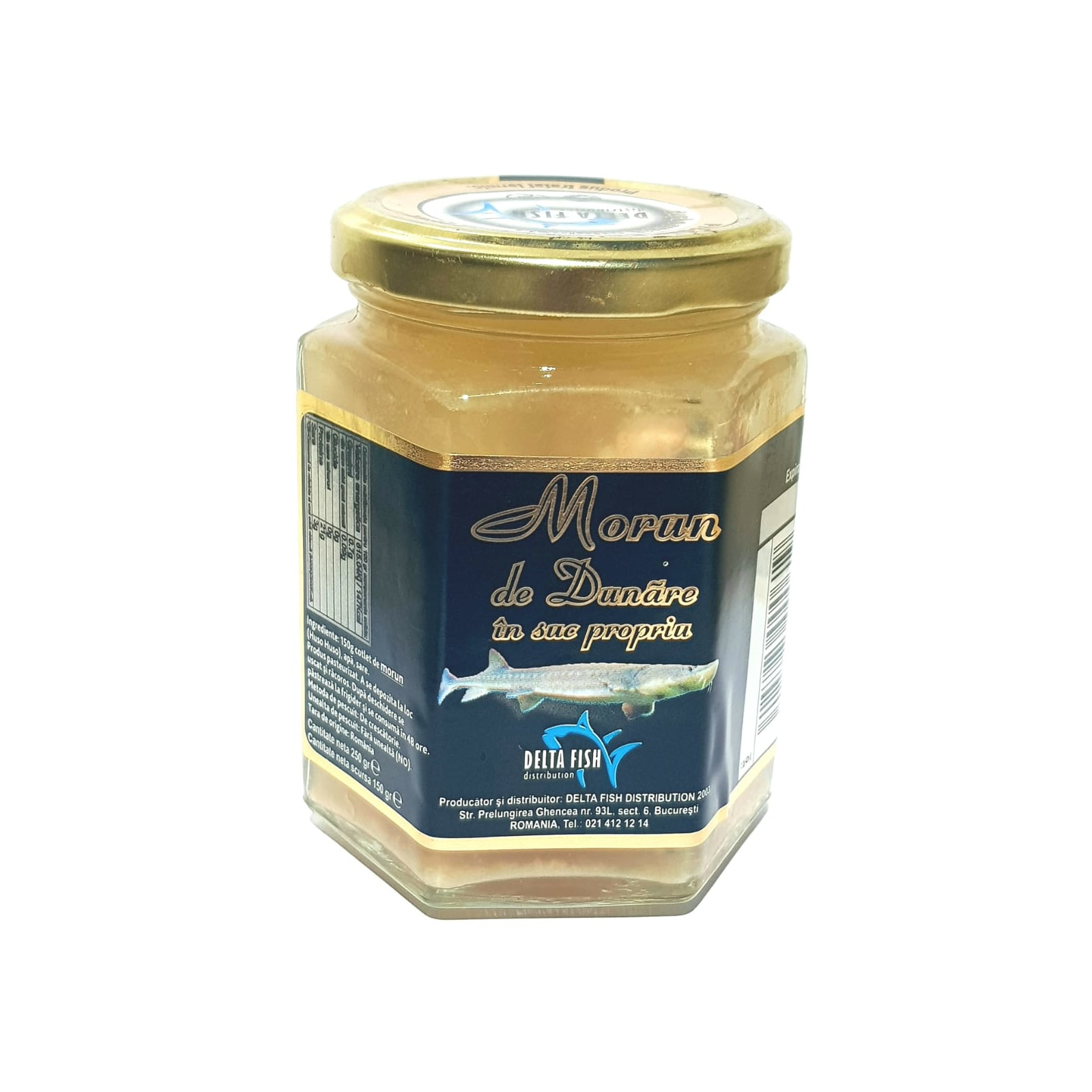 Conserva de Morun de Dunare in suc propriu , Delta Fish, 250 gr