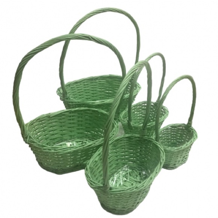 Set 5 cos oval mare, verde, 600g