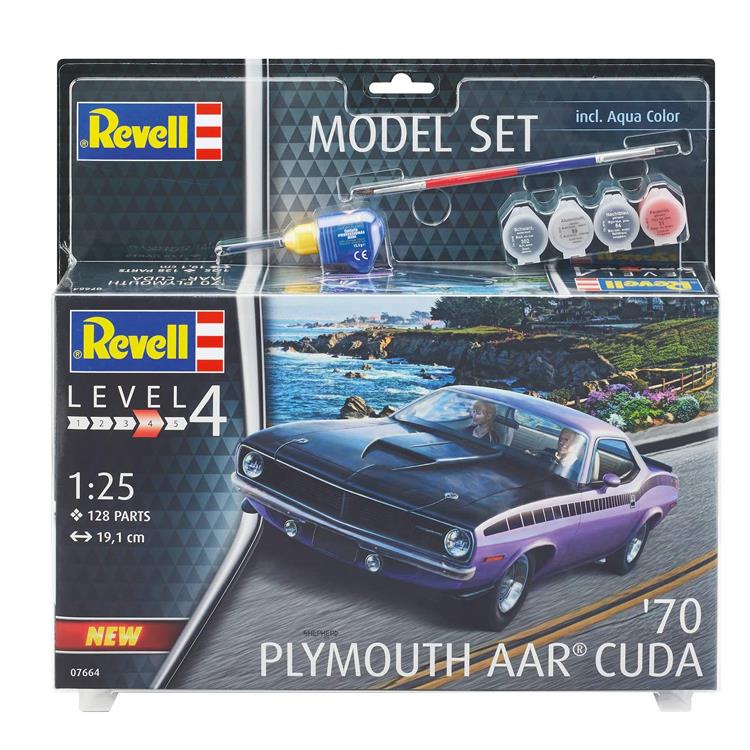 Set Constructie Plymouth AAR Cuda 1970 Level 4 128 Piese