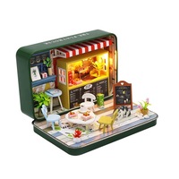 Macheta casuta de asamblat, miniatura, model Terasa de vara, asamblare DIY