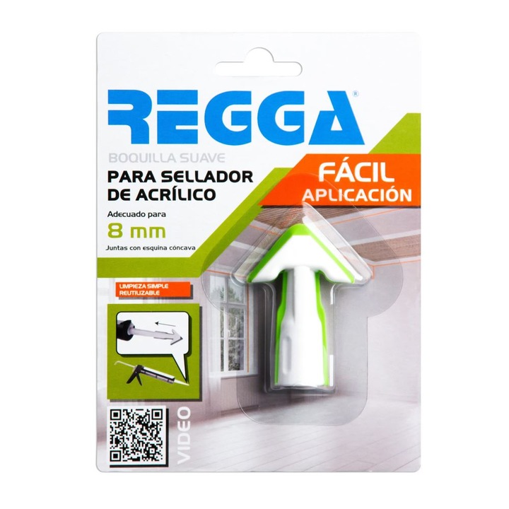 Aplicator nivelant acril Regga, alb-verde 8mm