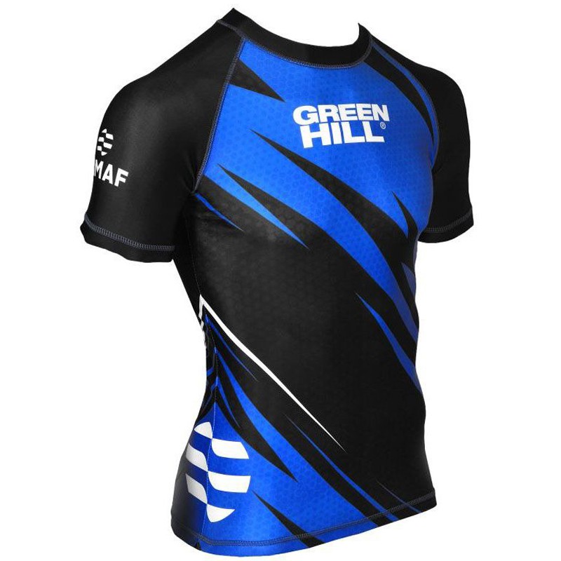 Tricou Rashguard, Negru/Albastru