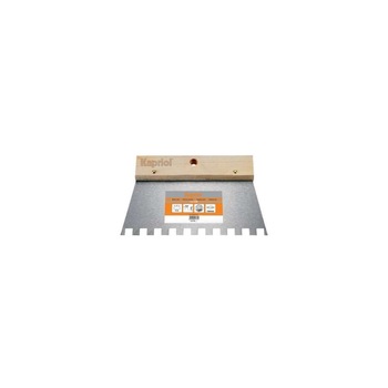 Spatula zimtata cu maner din lemn 10x10 mm Kapriol Spatula zimtata cu maner din lemn 10x10 mm Kapriol
