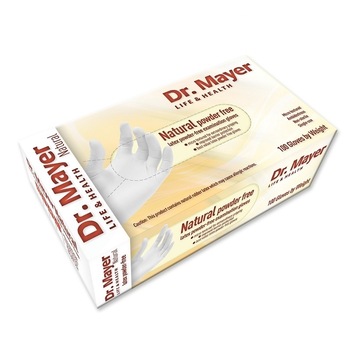 Set 100 bucati manusi latex microtexturate, Dr. Mayer Natural, nepudrate, alb/crem, marimea L Set 100 bucati manusi latex microtexturate, Dr. Mayer Natural, nepudrate, alb/crem, marimea L