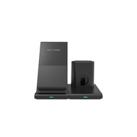 Incarcator Wireless LIVE AR-600 3in1 Qi Type-C Super Fast Charge 3A, Adaptor Qualcomm 3.0, Android, iOS, Pentru Telefon Ceas si Casti Black