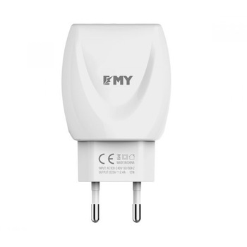 Incarcator Retea EMY MY-221 (14403) 2xUSB 2,1A Alb Blister Incarcator Retea EMY MY-221 (14403) 2xUSB 2,1A Alb Blister