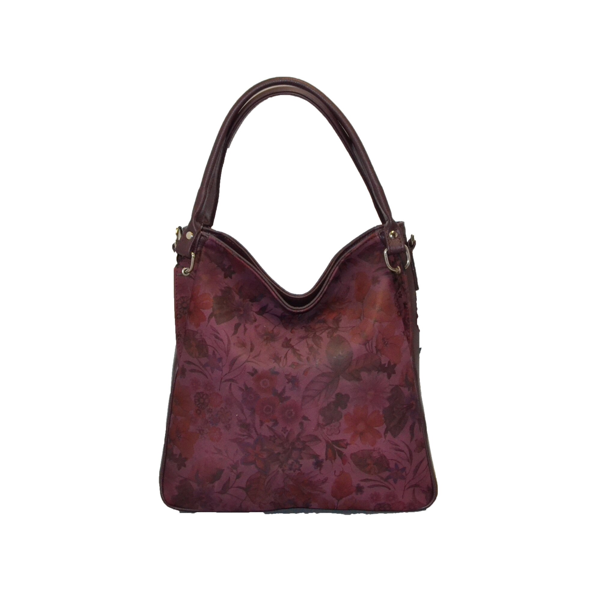 Geanta dama,Zea,piele naturala,visinie(177v010)