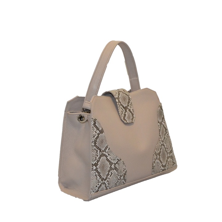 Női táska, Zea, természetes bőr, bézs (251ss02)