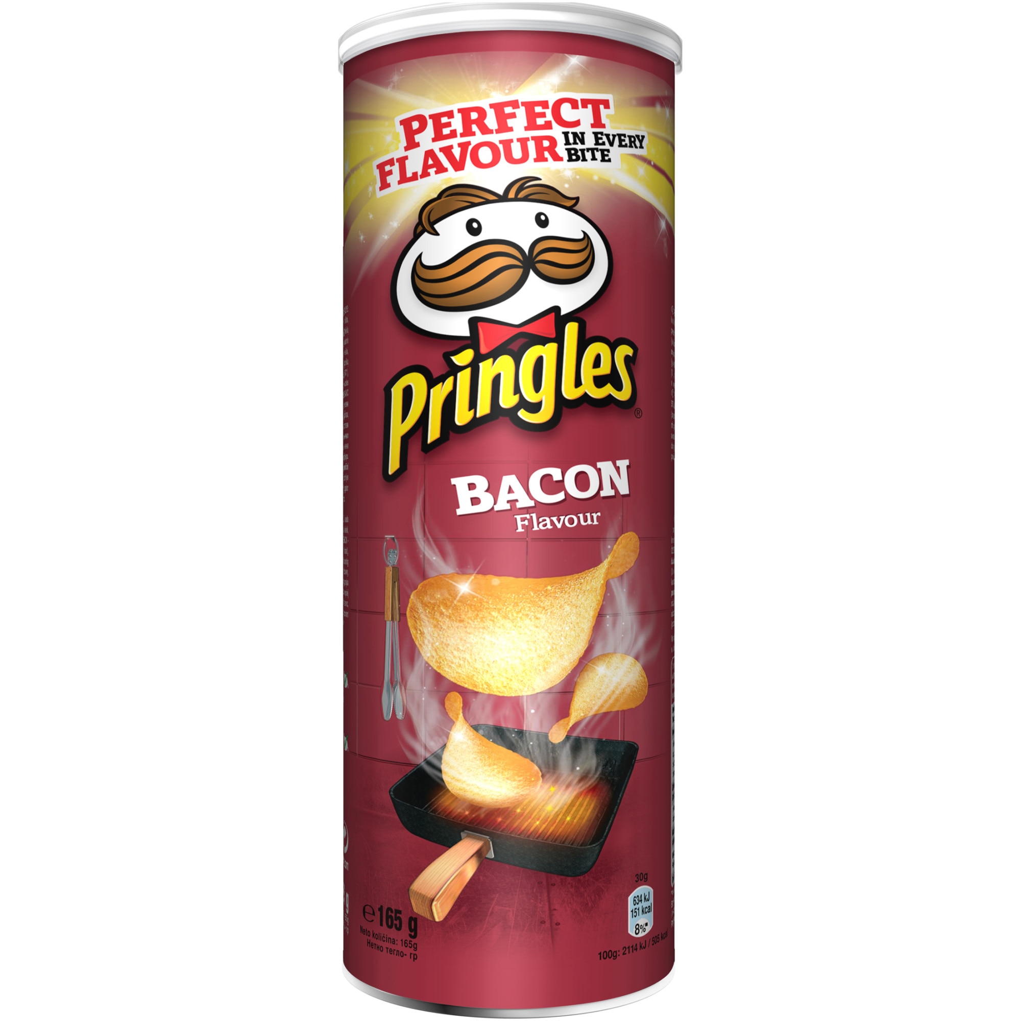 Chipsuri cu gust de bacon Pringles, 165g