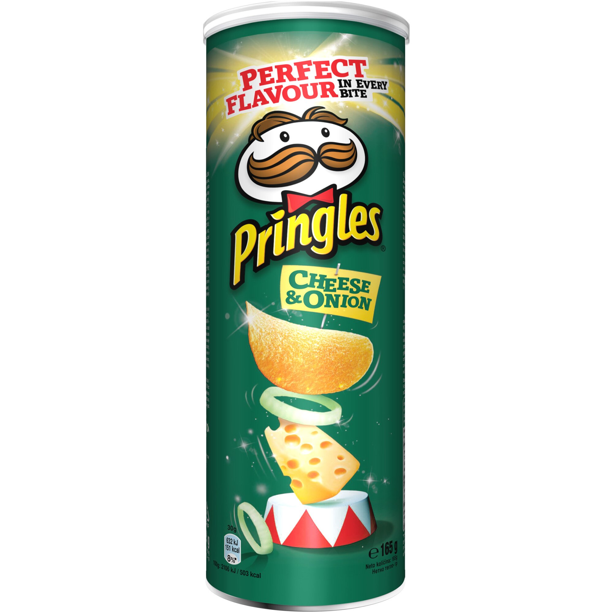 Chipsuri cu gust de branza si ceapa Pringles, 165g