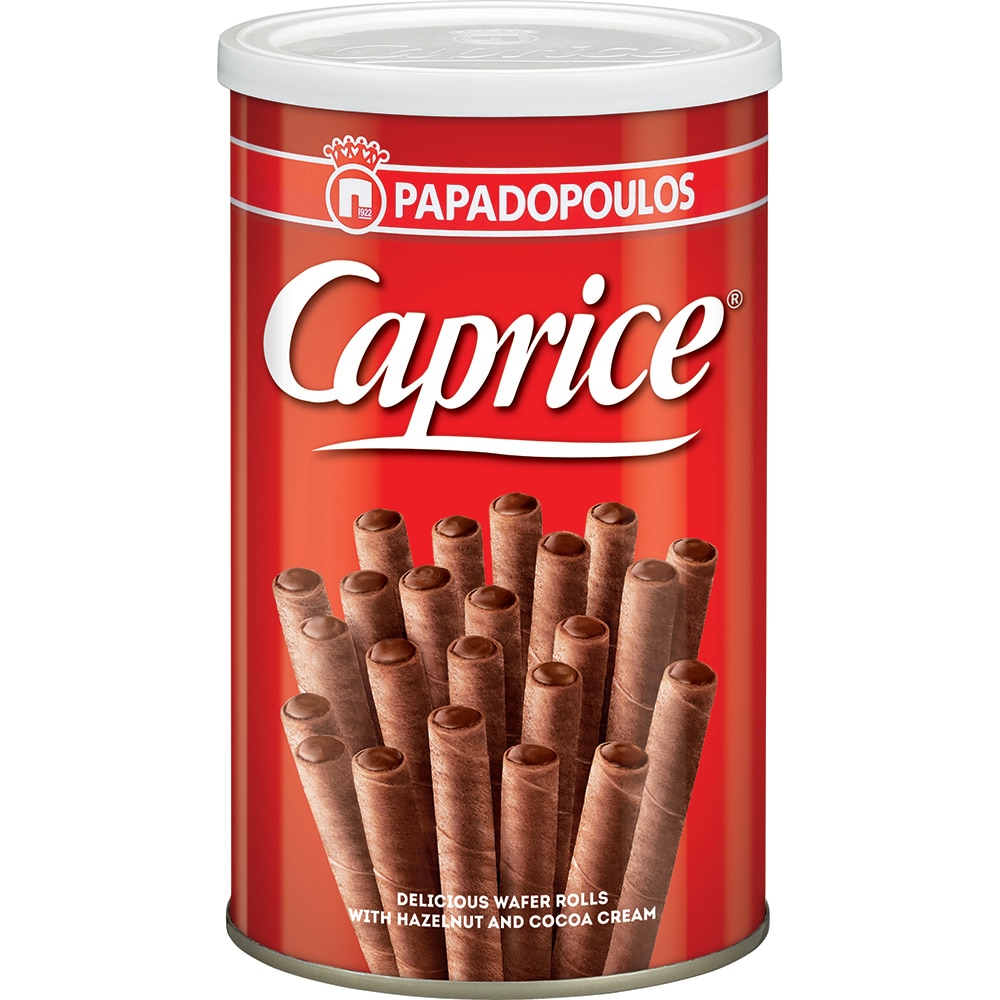 Rulouri cu crema de cacao si alune de padure Caprice, 250g