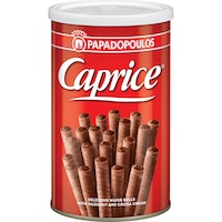 Rulouri cu crema de cacao si alune de padure Caprice, 250g