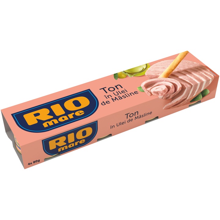 Ton in ulei masline Rio Mare 4x80g, 320g