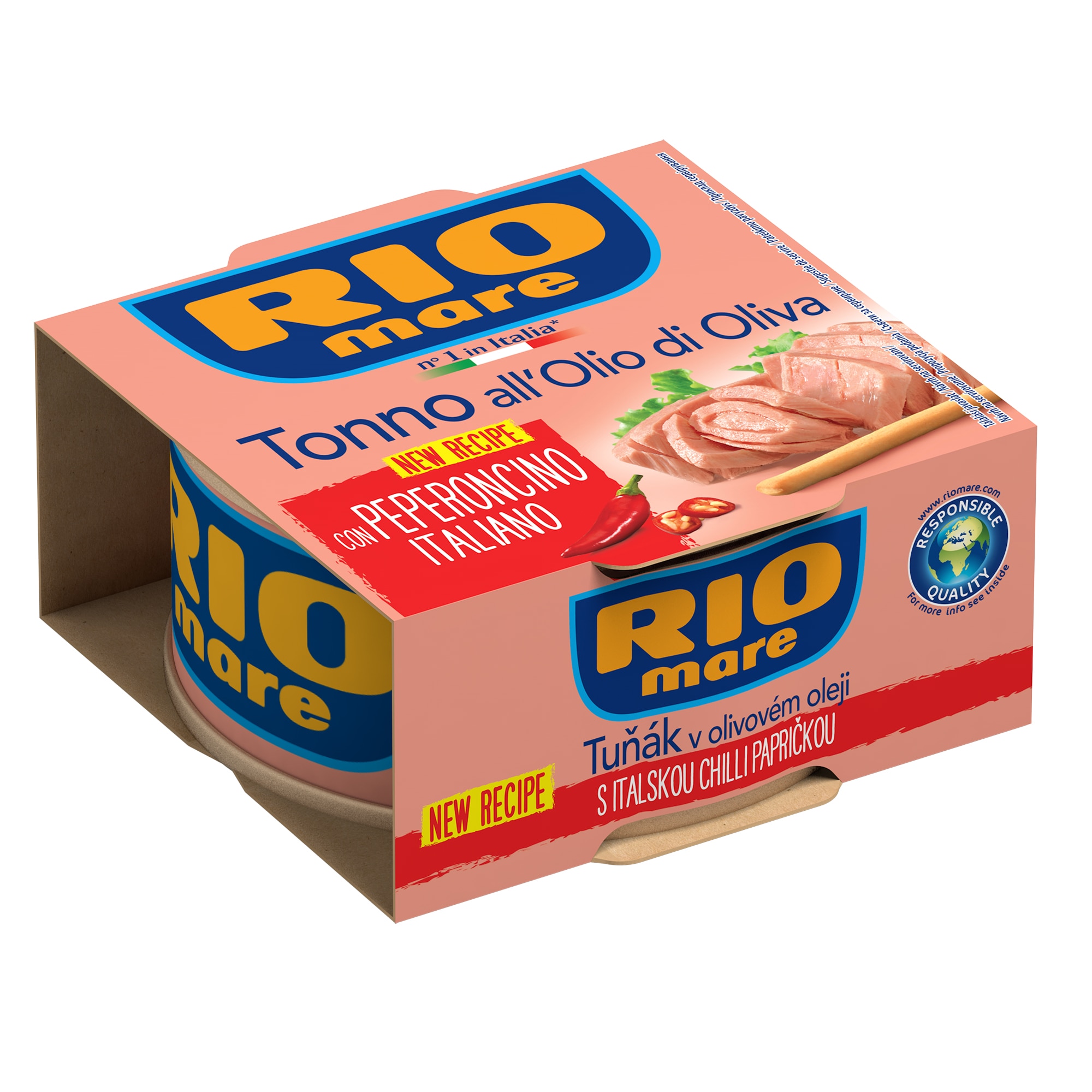 Ton in ulei masline picant cu peperoncino Rio Mare 130g
