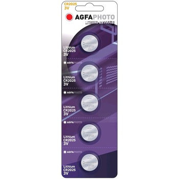 Baterii Agfaphoto Lithium CR2025, 5 buc Baterii Agfaphoto Lithium CR2025, 5 buc