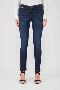 Garcia, Blugi skinny cu aspect decolorat, Albastru inchis Garcia, Blugi skinny cu aspect decolorat, Albastru inchis