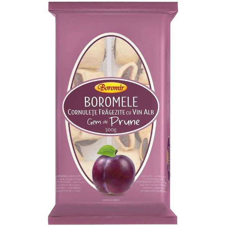 Cornulete Boromir cu vin alb si gem de prune, 300g