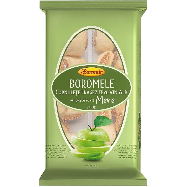 Cornulete Boromir cu vin alb si gem de mere, 300g