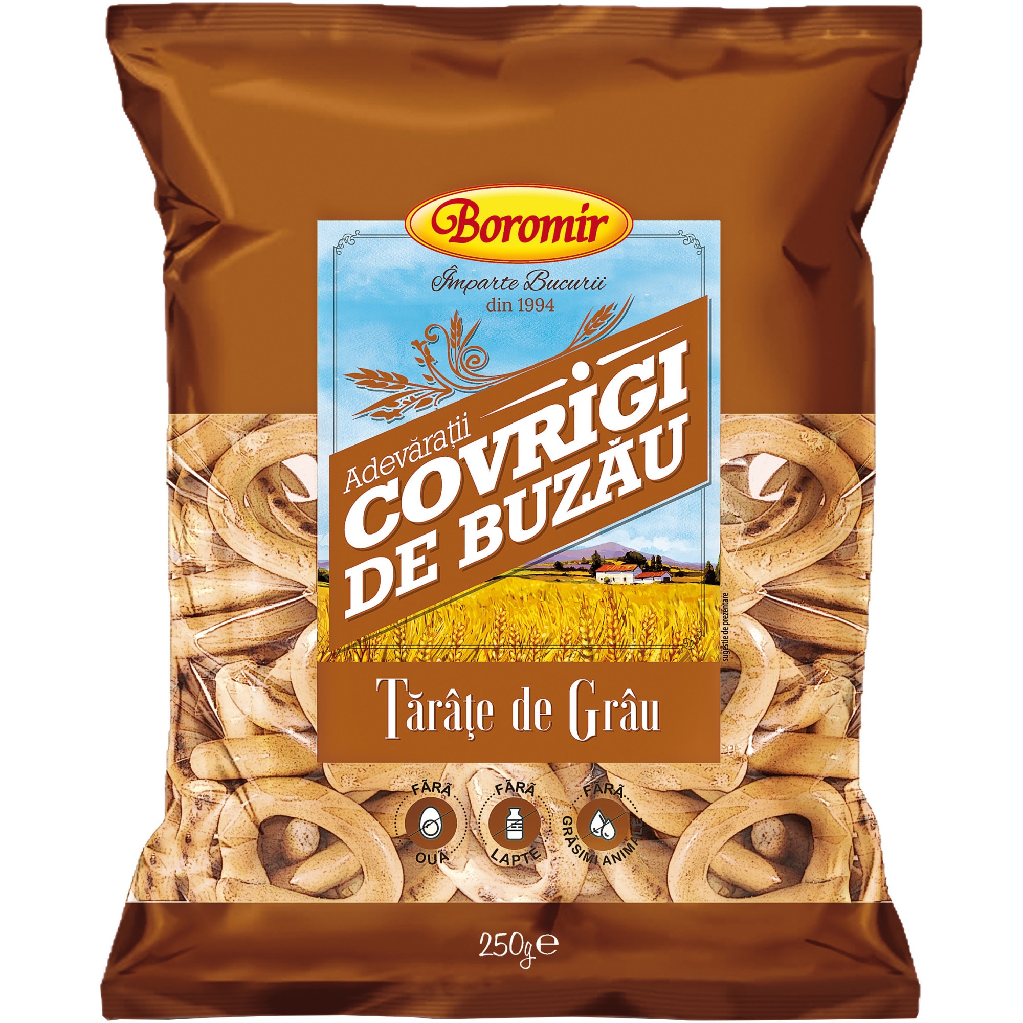 Covrigi de Buzau Boromir, cu tarate, 250g - eMAG.ro