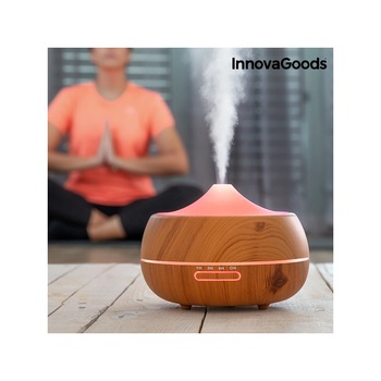 Difuzor aromaterapie InnovaGoods™ KD02, lumina ambientala, timer, ultrasunete, rezervor 300ml Difuzor aromaterapie InnovaGoods™ KD02, lumina ambientala, timer, ultrasunete, rezervor 300ml