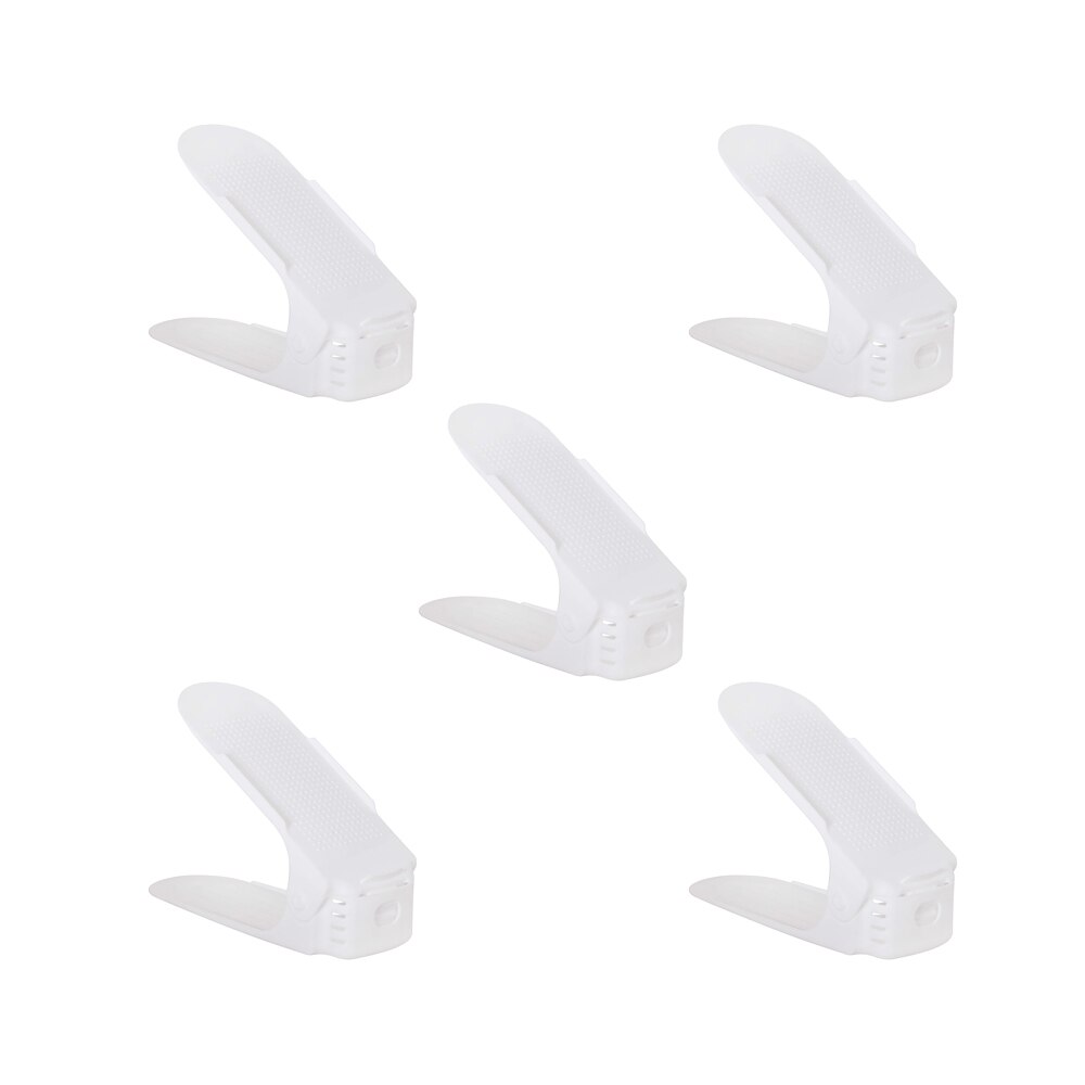 Set organizator pentru Incaltaminte, suport reglabil, alb, 5 buc